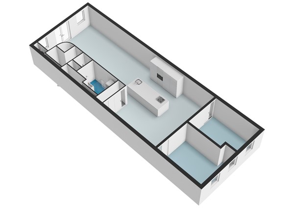 Floor plan - Krom Boomssloot 63D, 1011 GS Amsterdam 